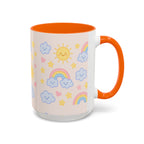 Whimsical Coffee Mug - Rainbow Sunshine Cloud Design, Cute Gift for Kids, Cheerful Home Decor, Perfect for Birthdays, Coffee Lover