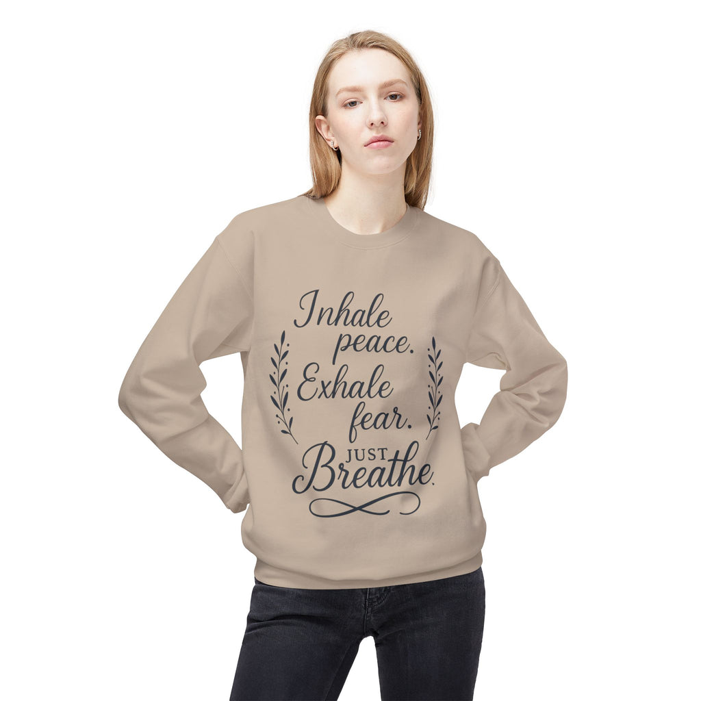 Mindfulness Crewneck Sweatshirt, Cozy Sweatshirt, Inspirational Apparel, Relaxation Gift, Gift for Yogis, Meditation Wear