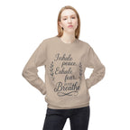 Mindfulness Crewneck Sweatshirt, Cozy Sweatshirt, Inspirational Apparel, Relaxation Gift, Gift for Yogis, Meditation Wear