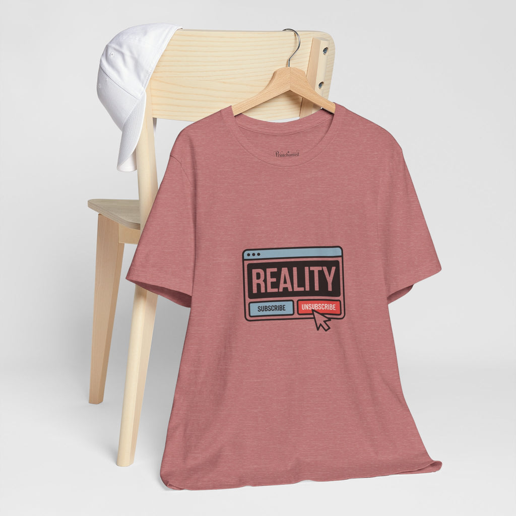 Reality Click Unisex Tee, Funny Graphic Shirt, Casual Wear, Geeky Apparel, Gift for Him/Her, Cool Tee for Everyday Style