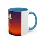 Inspiring Accent Coffee Mug - Dream, Dare, Do, Motivational Gift, Inspirational Drinkware, Sunset Design, Home Office Decor