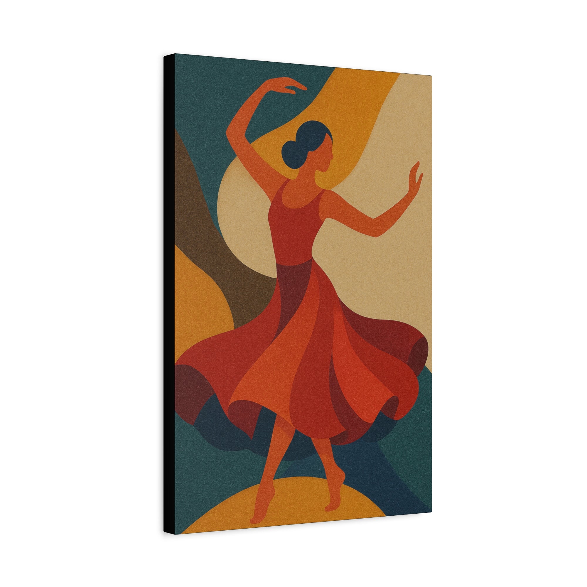 Colorful Dance Art Canvas Print, Home Decor, Gift for Dancers, Wall Art for Living Room, Unique Art Piece, Vibrant Artwork