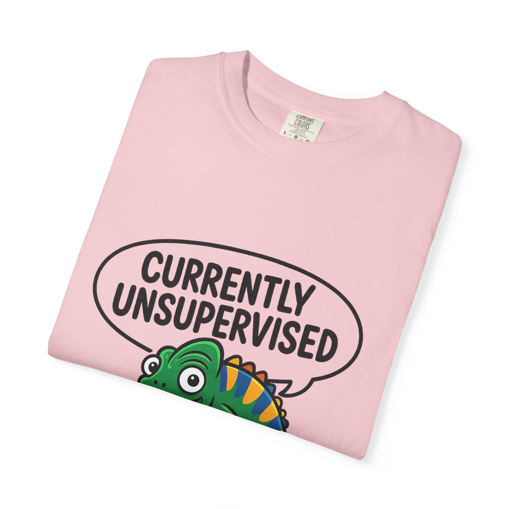 Whimsical Unisex T-Shirt, Currently Unsupervised Shirt, Fun Gift for Teens, Robot Graphic Tee, Casual Everyday Wear