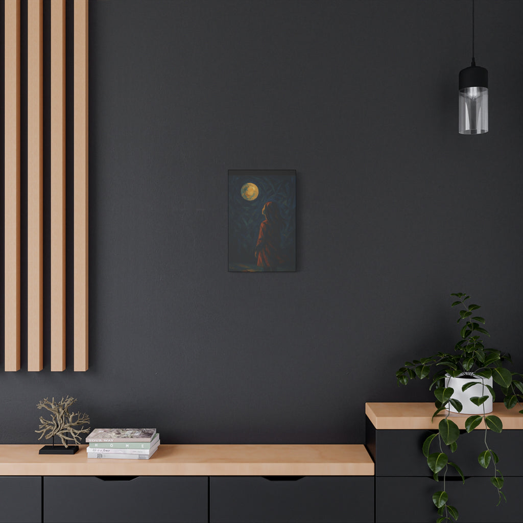 Canvas Wall Art - Serene Nightscape, Inspirational Home Decor, Modern Wall Hanging, Gift for Art Lovers, Bedroom Decor