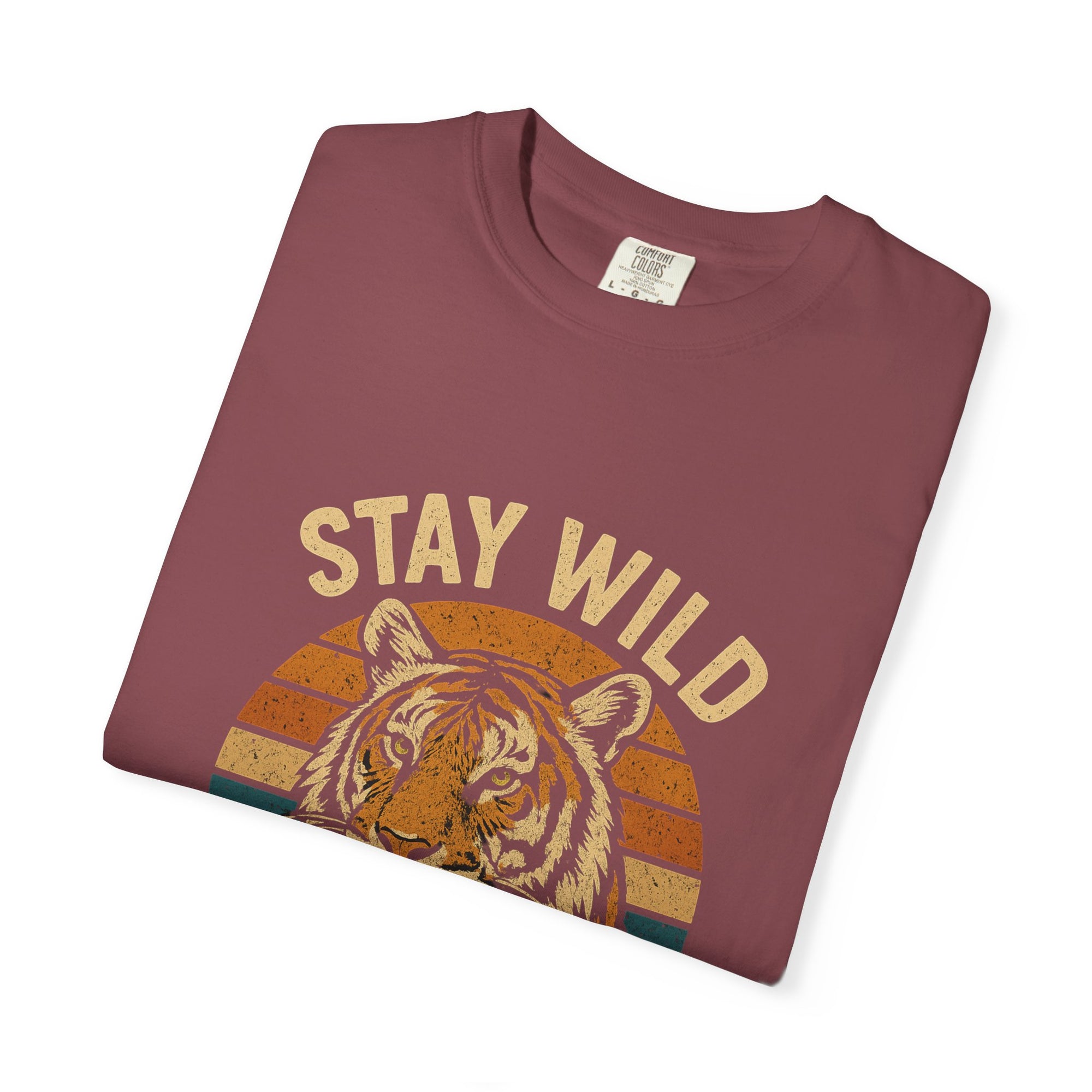 Stay Wild, Be Free Tiger T-Shirt, Unisex Graphic Tee, Nature Lover Gift, Casual Wear, Vintage Style, Eco-Friendly Fashion