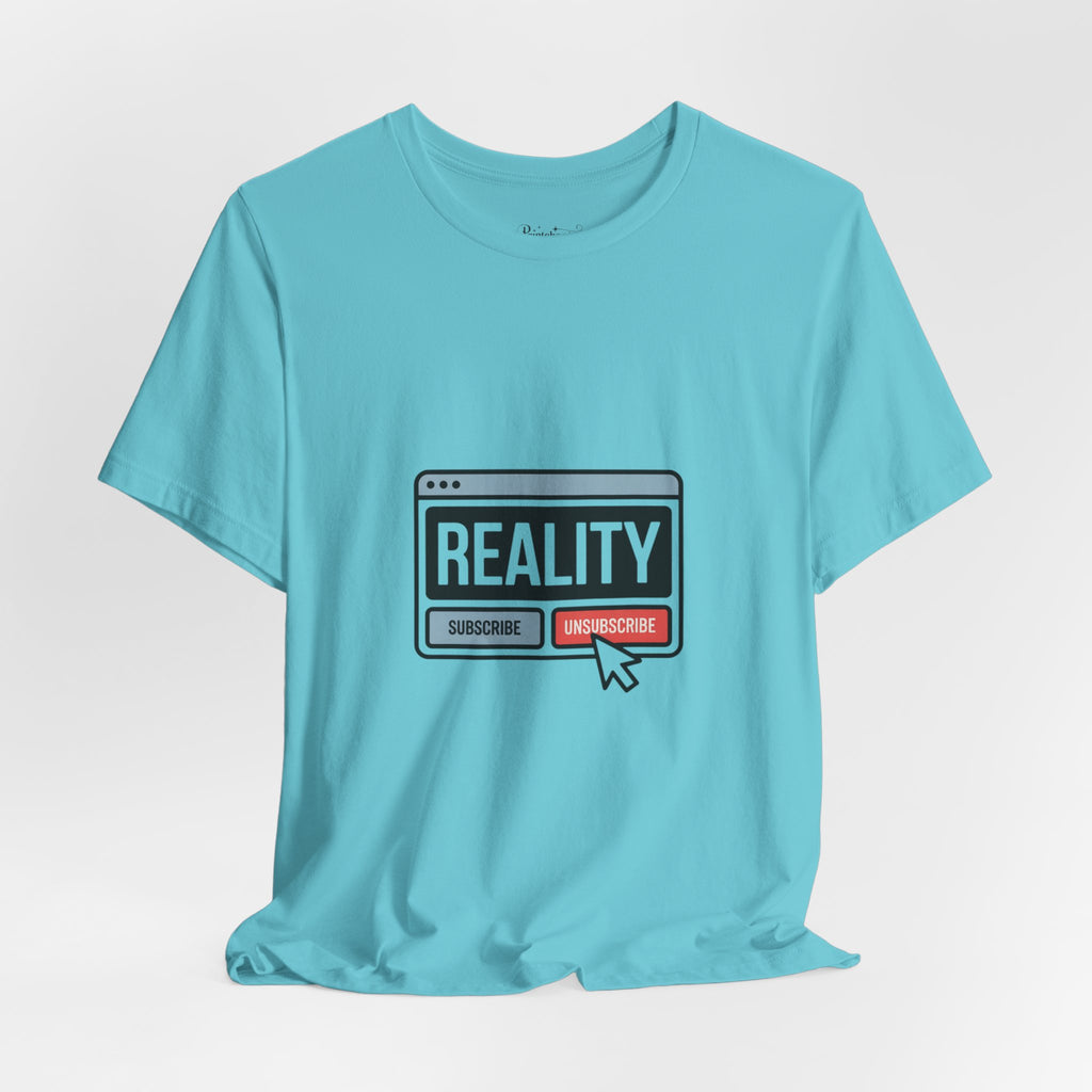 Reality Click Unisex Tee, Funny Graphic Shirt, Casual Wear, Geeky Apparel, Gift for Him/Her, Cool Tee for Everyday Style