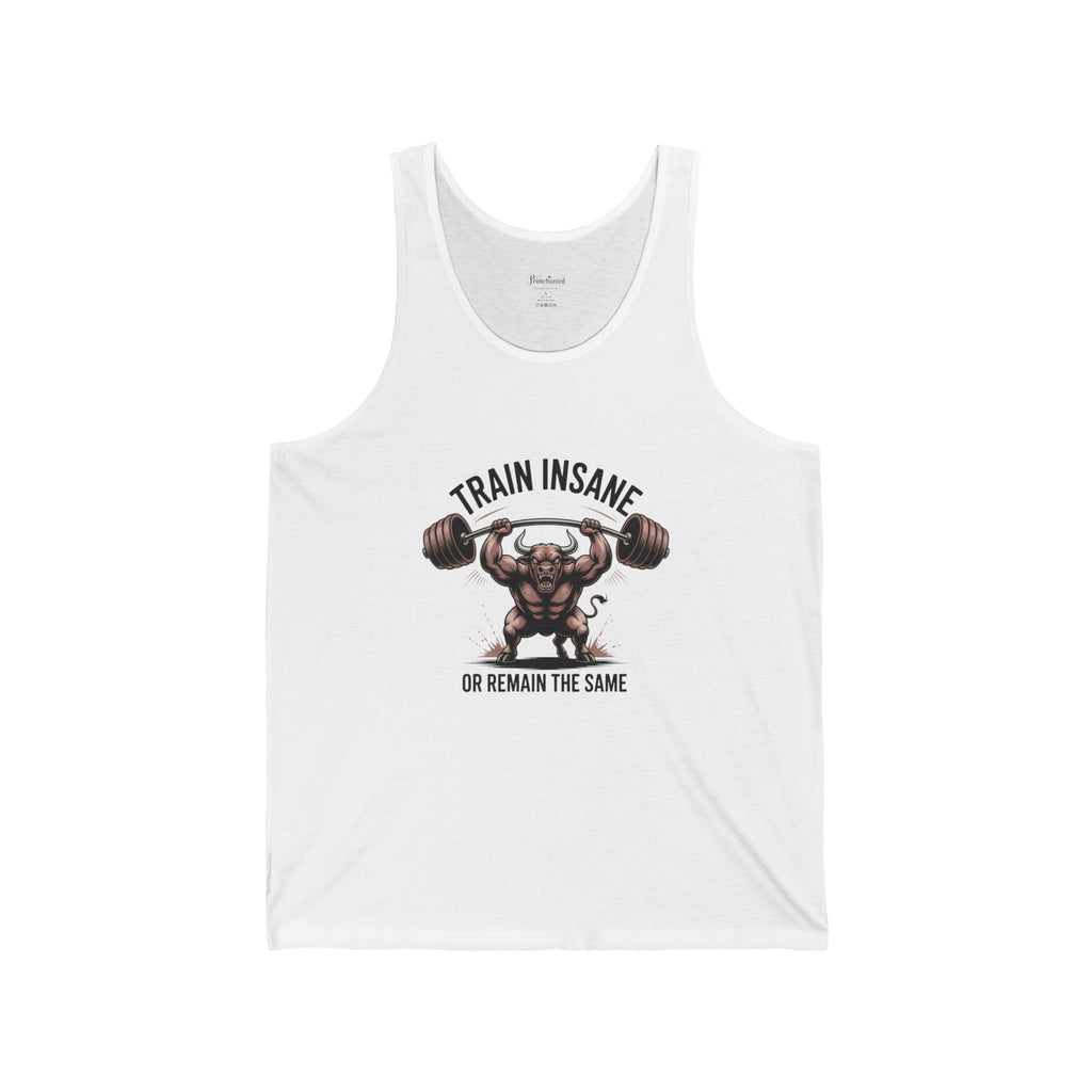 Train Insane Unisex Jersey Tank, Motivational Workout Shirt, Fitness Apparel, Gym Wear, Gifts for Fitness Enthusiasts