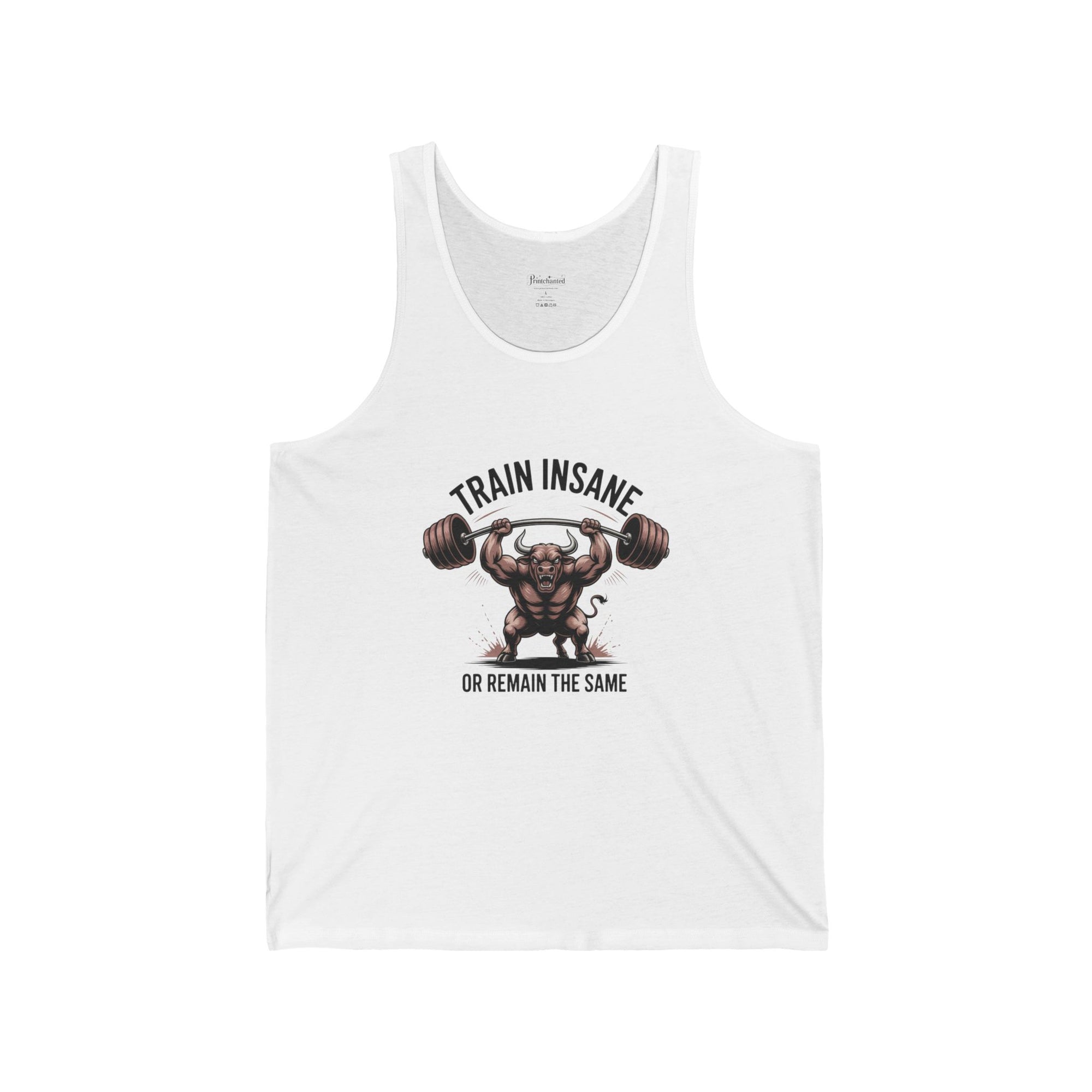 Train Insane Unisex Jersey Tank, Motivational Workout Shirt, Fitness Apparel, Gym Wear, Gifts for Fitness Enthusiasts