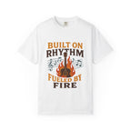 Rhythmic Fire T-Shirt, Music Lover Tee, Festival Apparel, Unisex Gift, Casual Wear, Band Merchandise
