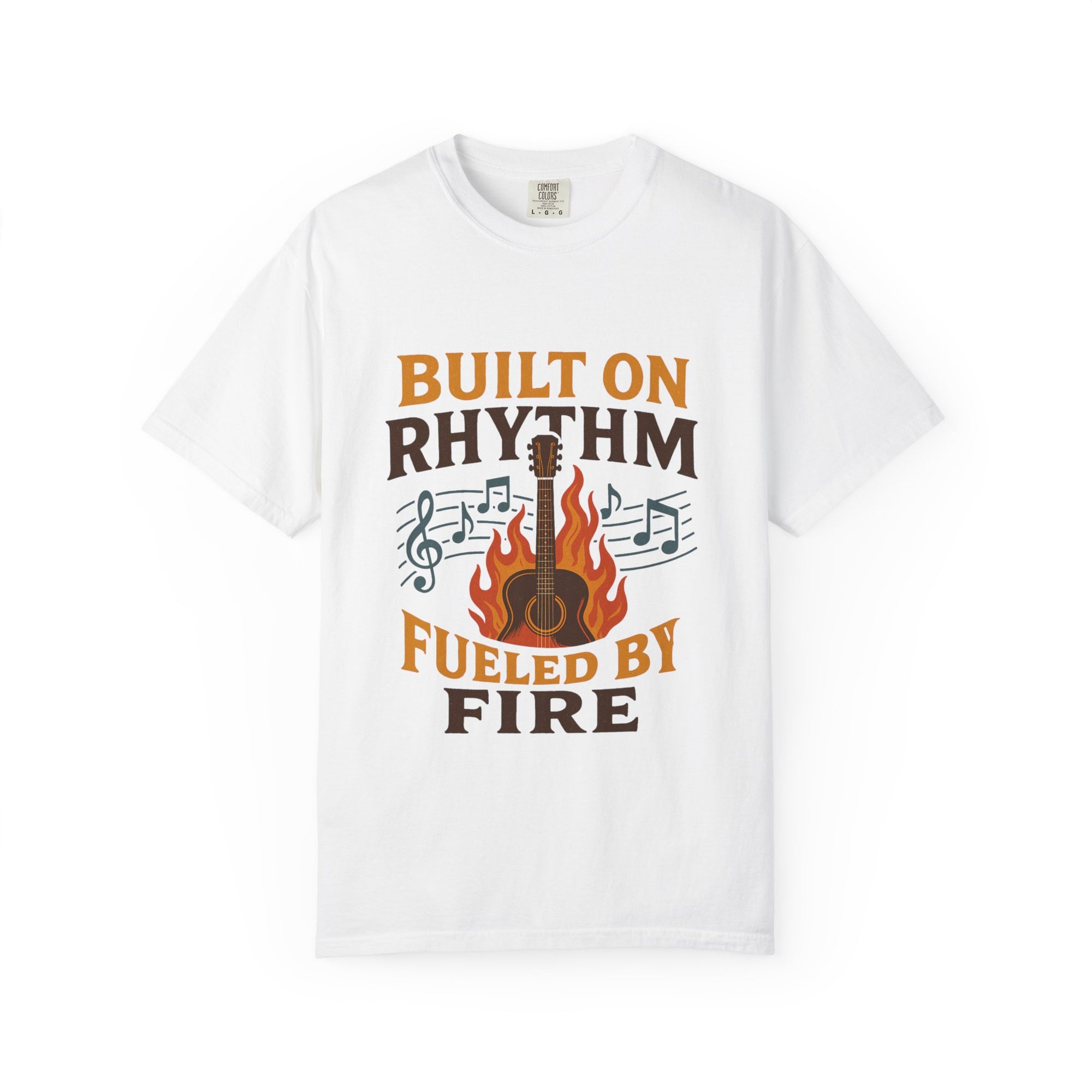 Rhythmic Fire T-Shirt, Music Lover Tee, Festival Apparel, Unisex Gift, Casual Wear, Band Merchandise