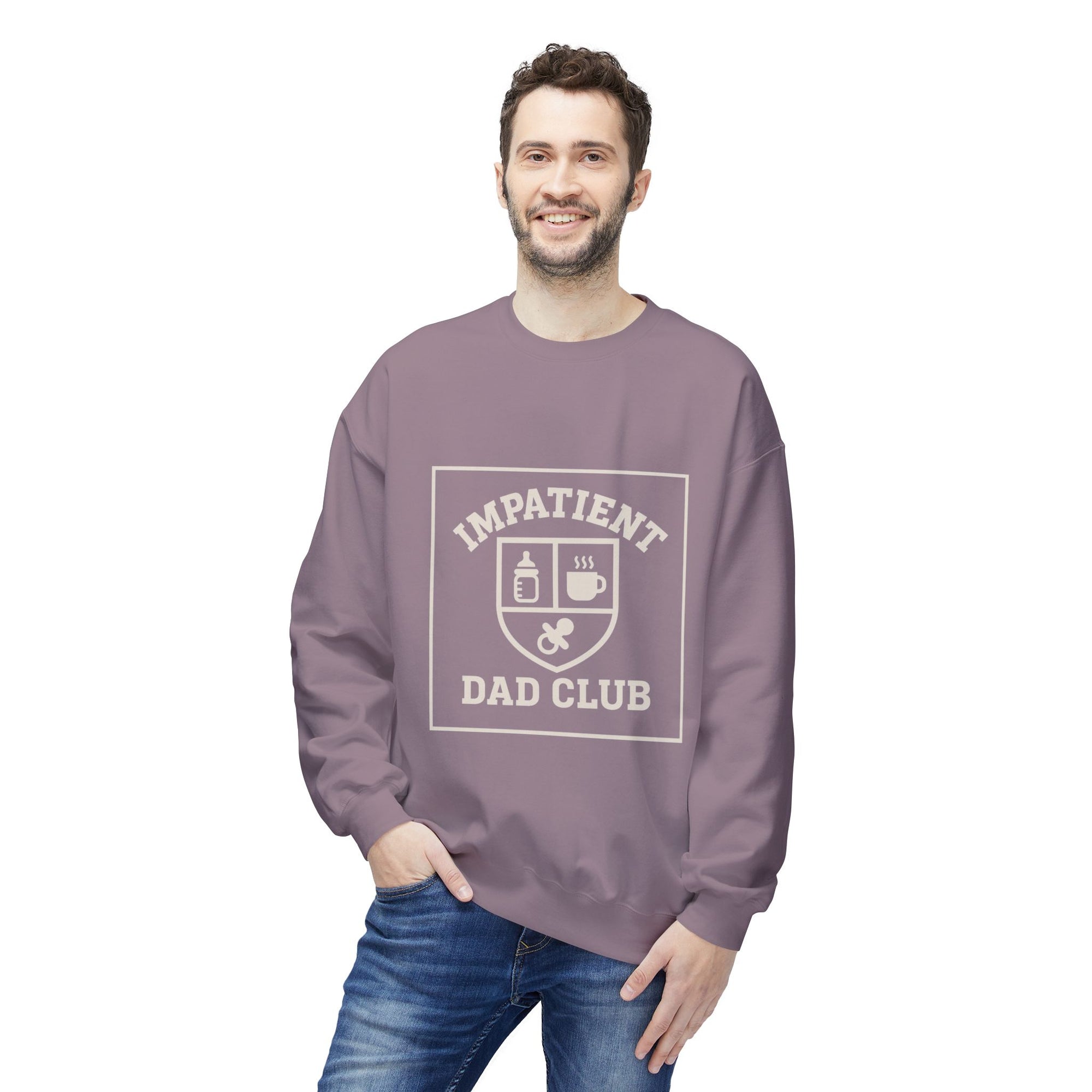 Impatient Dad Club Sweatshirt, Funny Dad Gift, Birthday Crewneck, Soft Fleece Dad Sweater, Perfect for Father's Day, Cozy Casual Wear