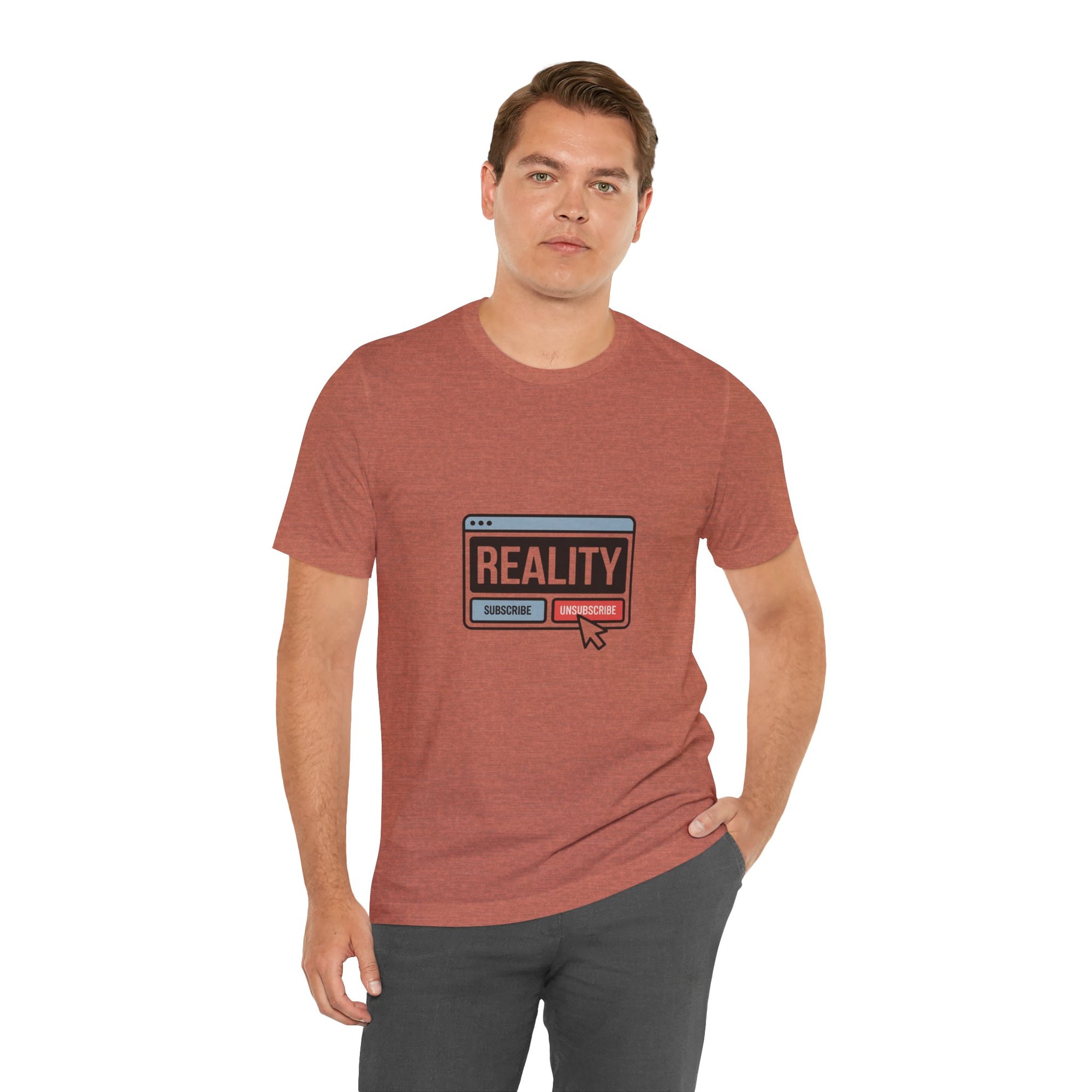 Reality Click Unisex Tee, Funny Graphic Shirt, Casual Wear, Geeky Apparel, Gift for Him/Her, Cool Tee for Everyday Style