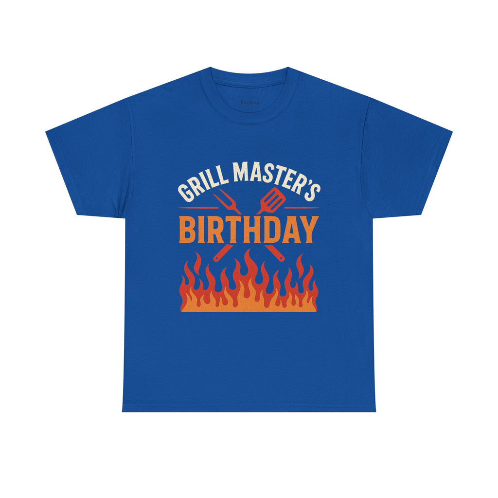 Grill Master's Birthday Tee, Funny BBQ T-Shirt, Gift for Men, Cooking Enthusiasts, Summer Party Apparel