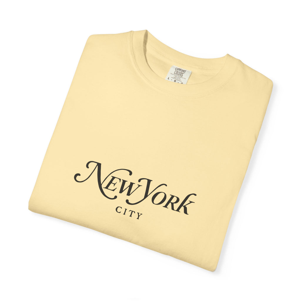 New York City Garment-Dyed Unisex T-Shirt, Trendy NYC Tee, Casual Summer Wear, Gift for Travelers, Urban Fashion