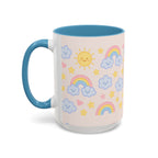 Whimsical Coffee Mug - Rainbow Sunshine Cloud Design, Cute Gift for Kids, Cheerful Home Decor, Perfect for Birthdays, Coffee Lover