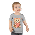 Cute Cat Love Toddler T-Shirt, Kids Cute Cat Tee, Baby Shower Gift, Toddler Birthday Gift, Pet Lover Shirt, Cute Animal Apparel