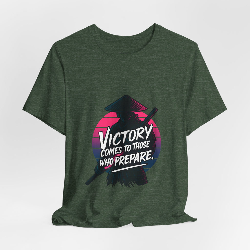Victory Comes to Those Who Prepare Tee, Motivational T-Shirt, Unisex Graphic Tee, Inspirational Casual Wear, Gift for Gamers and Coaches