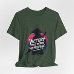 Victory Comes to Those Who Prepare Tee, Motivational T-Shirt, Unisex Graphic Tee, Inspirational Casual Wear, Gift for Gamers and Coaches