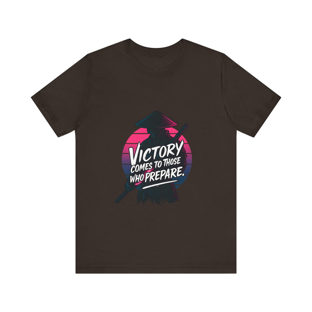 Victory Comes to Those Who Prepare Tee, Motivational T-Shirt, Unisex Graphic Tee, Inspirational Casual Wear, Gift for Gamers and Coaches