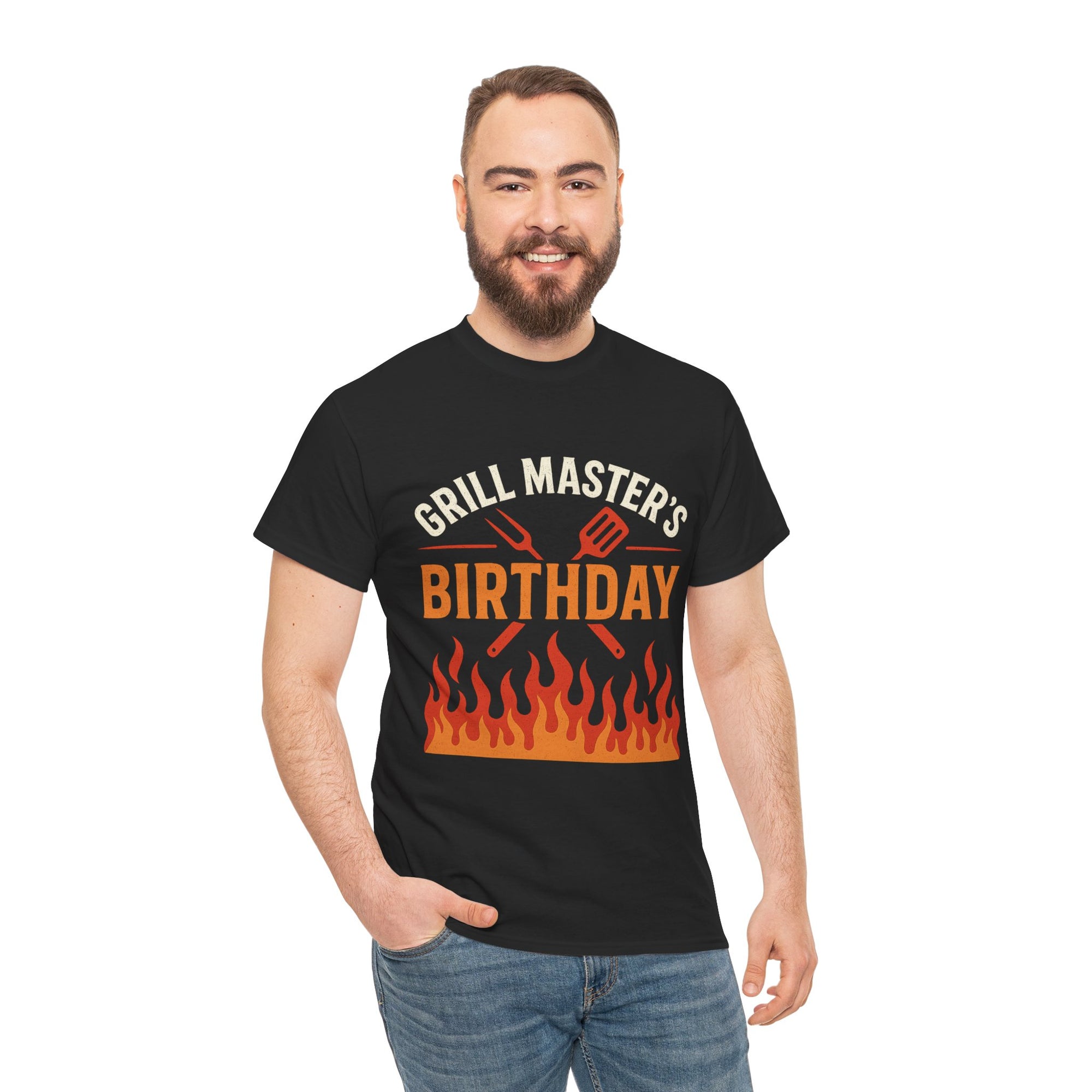 Grill Master's Birthday Tee, Funny BBQ T-Shirt, Gift for Men, Cooking Enthusiasts, Summer Party Apparel