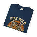 Stay Wild, Be Free Tiger T-Shirt, Unisex Graphic Tee, Nature Lover Gift, Casual Wear, Vintage Style, Eco-Friendly Fashion
