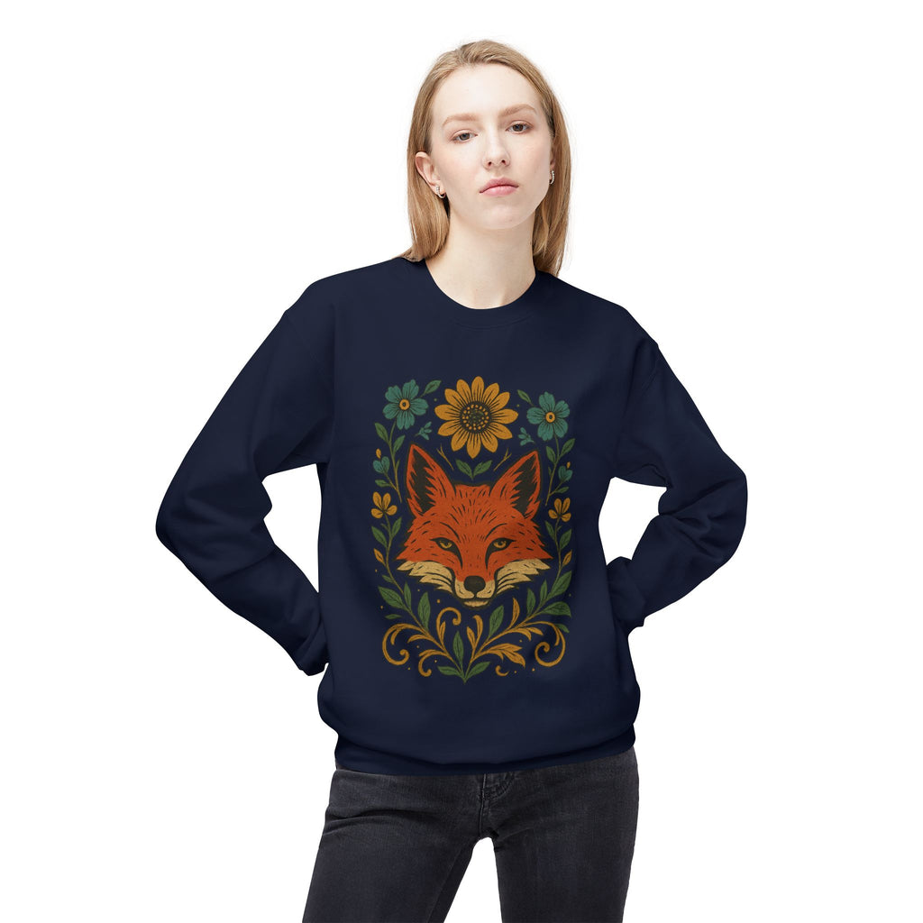 Cozy Fox Sweatshirt - Unisex Midweight Fleece Pullover, Perfect for Fall Layering, Nature Lovers Gift, Cute Animal Apparel, [...]
