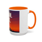 Inspiring Accent Coffee Mug - Dream, Dare, Do, Motivational Gift, Inspirational Drinkware, Sunset Design, Home Office Decor