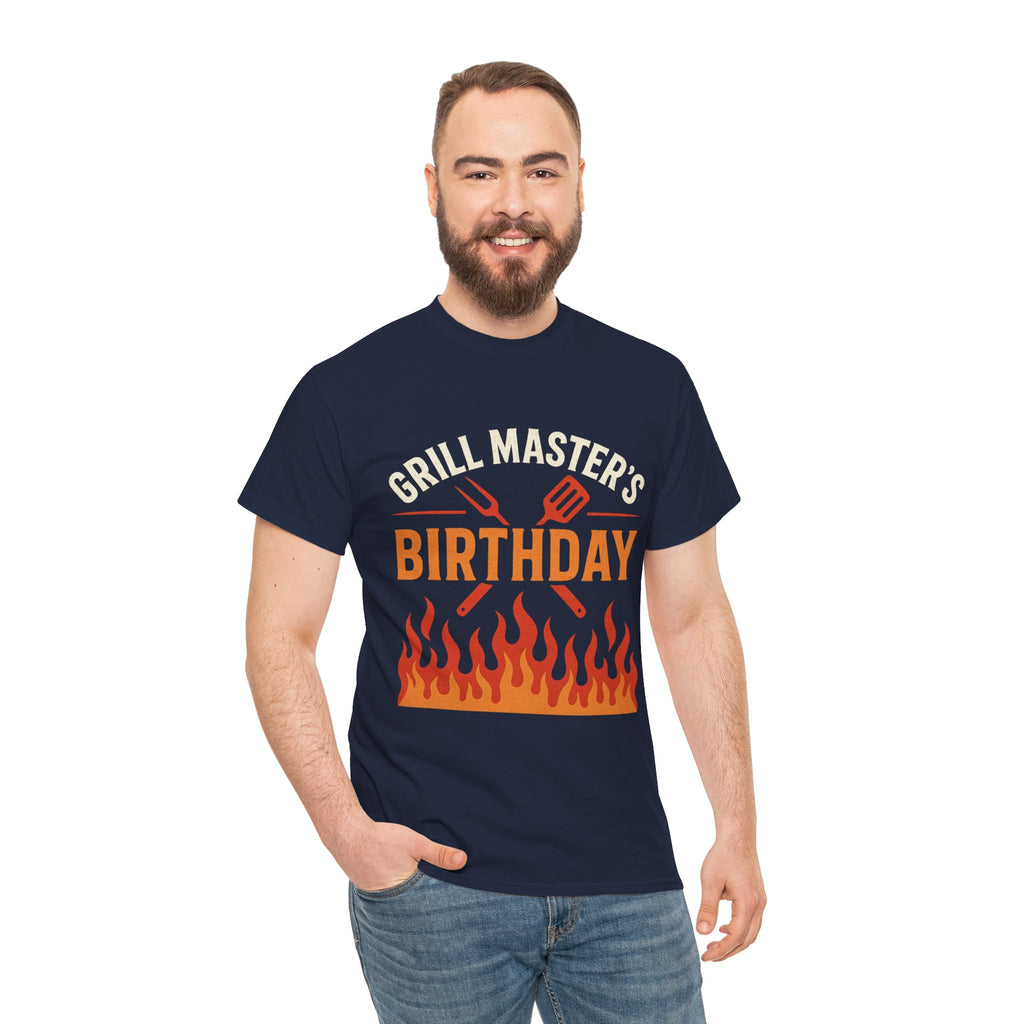 Grill Master's Birthday Tee, Funny BBQ T-Shirt, Gift for Men, Cooking Enthusiasts, Summer Party Apparel