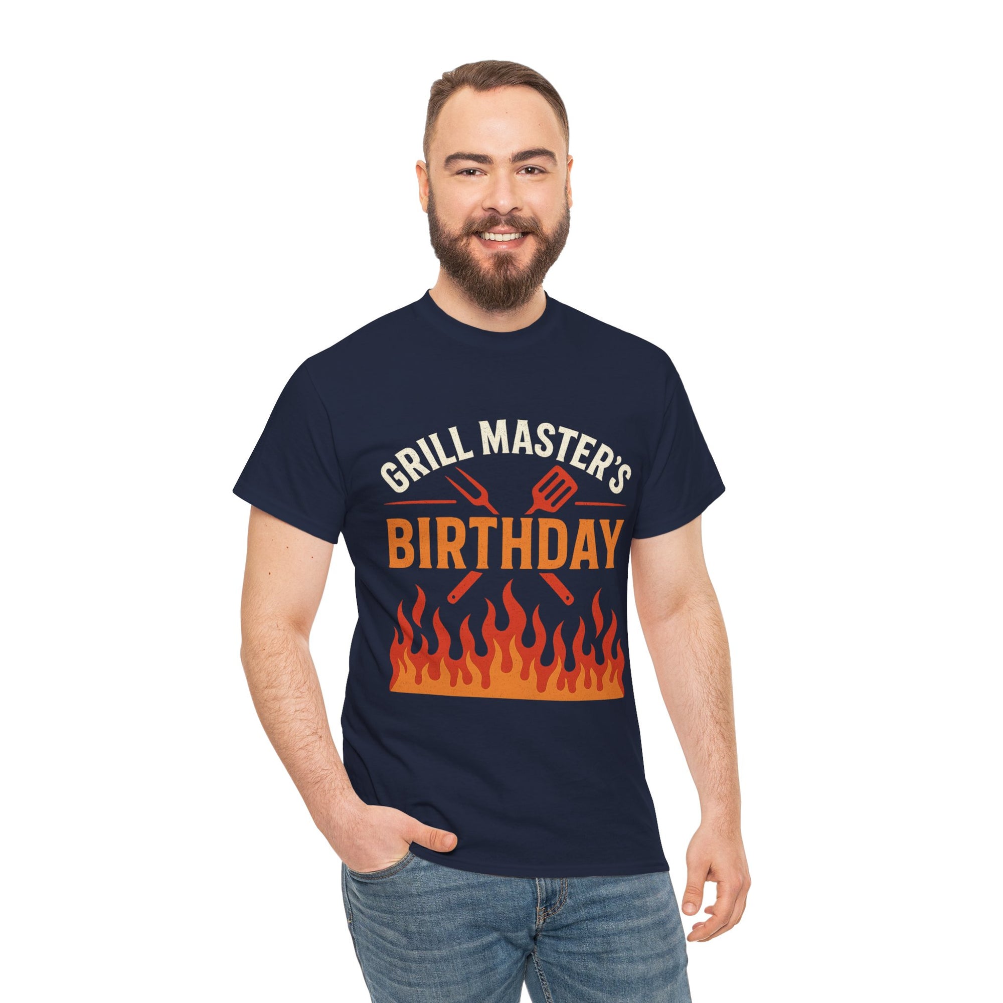 Grill Master's Birthday Tee, Funny BBQ T-Shirt, Gift for Men, Cooking Enthusiasts, Summer Party Apparel