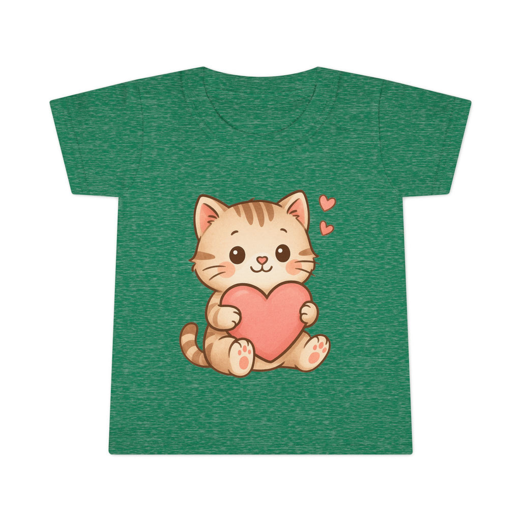 Cute Cat Love Toddler T-Shirt, Kids Cute Cat Tee, Baby Shower Gift, Toddler Birthday Gift, Pet Lover Shirt, Cute Animal Apparel